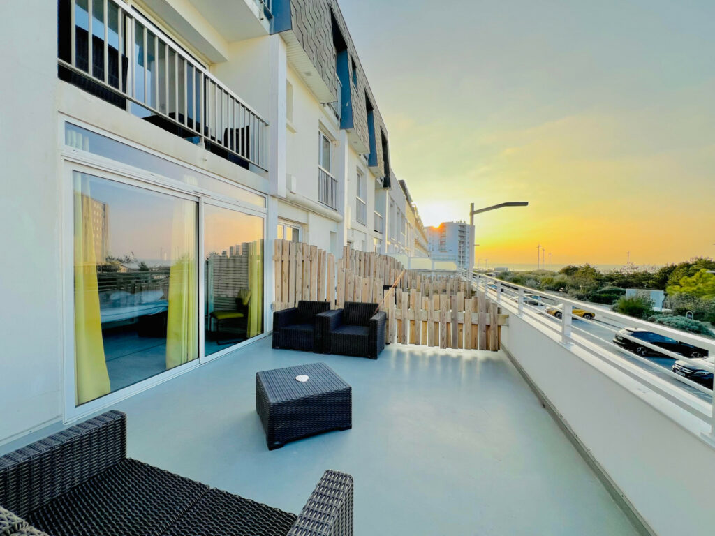 Hôtel Le Littoral Berck-sur-Mer - Terrasse vue Mer